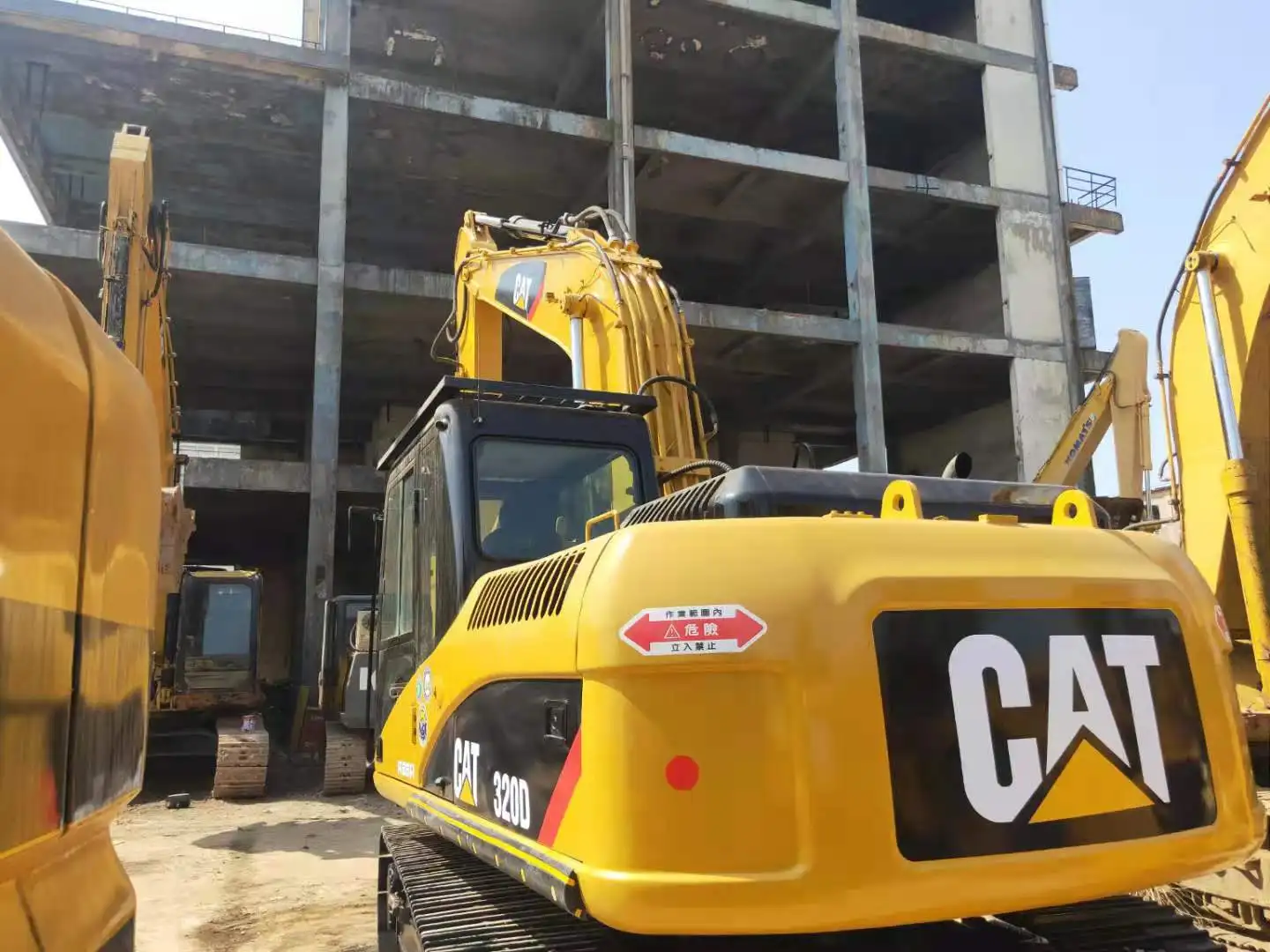 Used 20tons Hydraulic track excavator  320B Excavators Crawler Digger on sale cat 320d with original engine