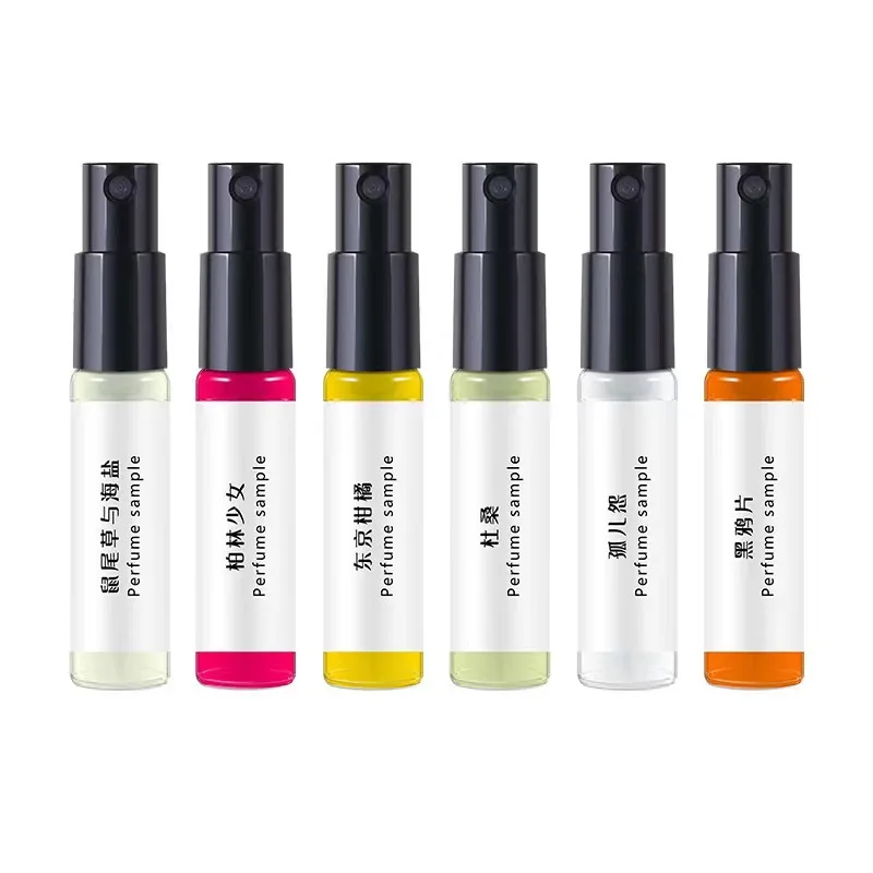Clear Round 2ml 3ml 5ml 10ml Slim Tall Crimp Glass Fancy Perfume Bottle Spray 5ml Glass Packaging Perfume Bottle