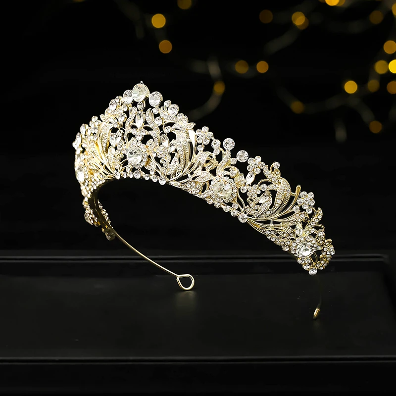 Europe And The United States The Bride Crown New Tire Diamond Crystal Hair Hoop Married Crown Wedding Dresses Bride Crown