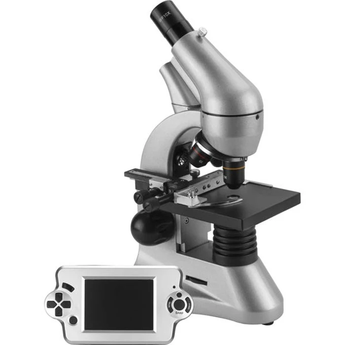 NP-DM01 Digital Biological Microscope 40-400x Built-In LCD Display, 2 MP Camera (Silver)