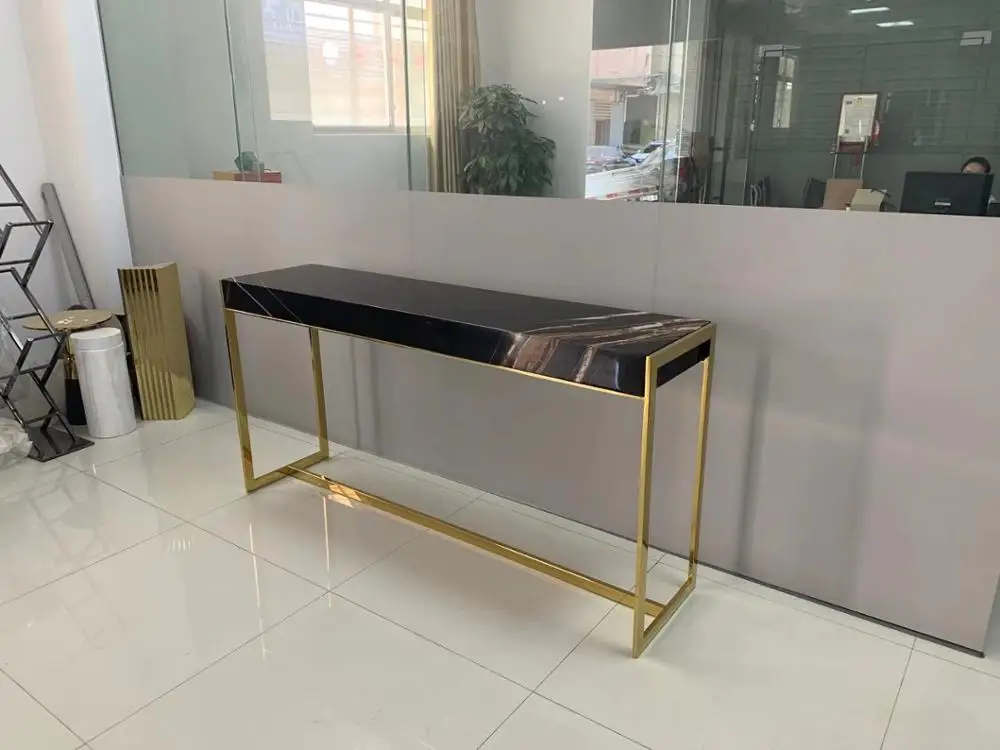 Luxury modern sahara marble console table