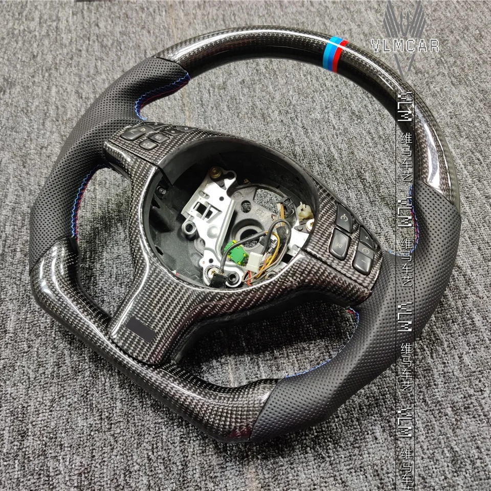 Private custom gloss carbon fiber steering wheel for bmw 3 series/ E46 /Available for all car models
