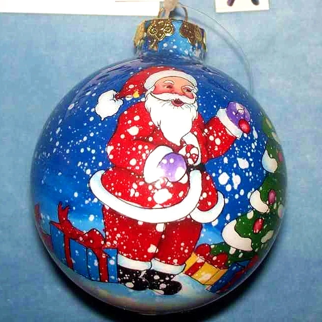 Interior Hand-painting Glass Christmas Decorative Balls