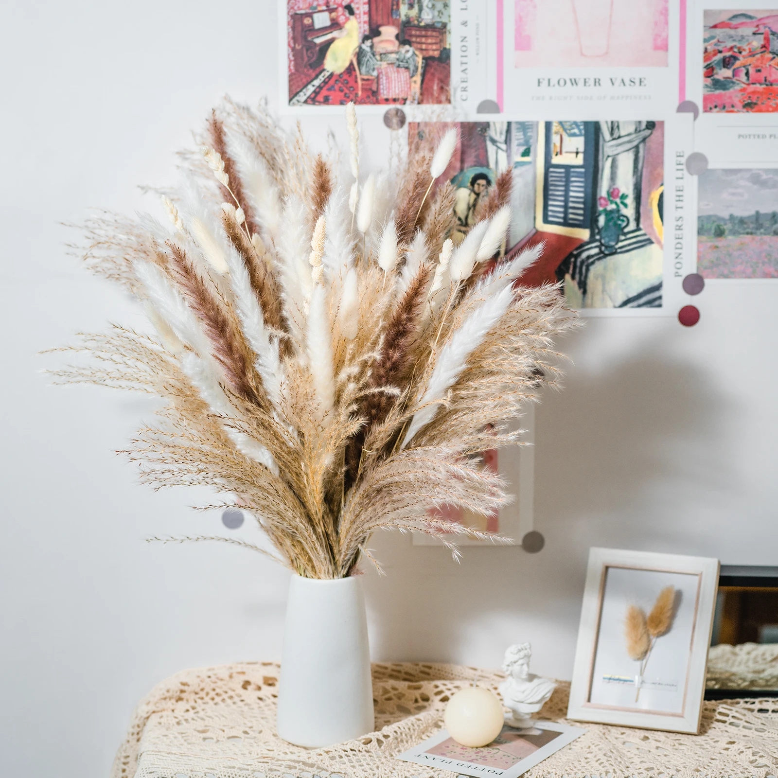 cheap Pampas grass free sample high quality dried flowers BOHO bouquet  Home decoration flowers Amazon top seller