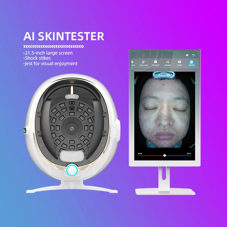 Новинка 2023 Moji Plus 3d волшебный анализатор для зеркальной кожи с искусственным интеллектом детектор определения типа тестер сканер лица домашнего использования