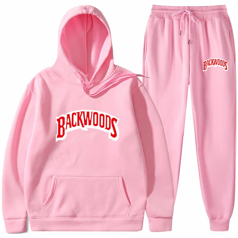 2021 Lace Up Long Sleeve 2 Piece Sweat Suit Women Thick Backwoods Hoodie Fall Two Piece Sets