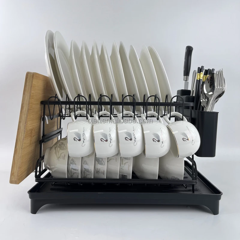 2024 Newest Sink Dish Dryer Rack Kitchen Items Cutlery Storage Holders Racks Kitchen Dish Drain Rack