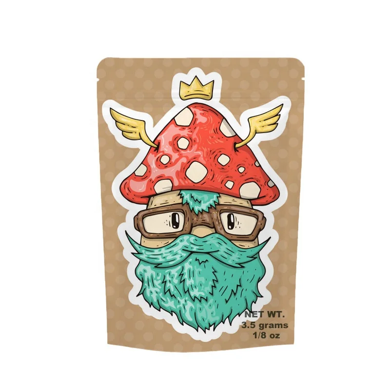 Custom Print Matte Reusable Edible Ziplock Child Proof Mylar Bag Stand Up Aluminum Foil Plastic Smell Proof 420 Packaging Pouch