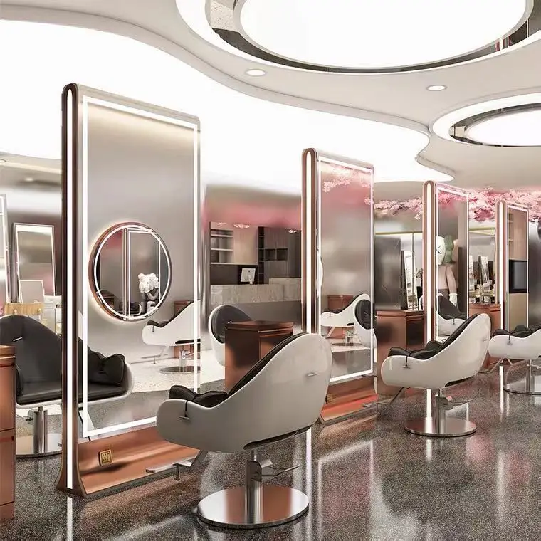 Women Beauty Center barber furniture Hair Salon Equipment styling makeup salon Mirror Station