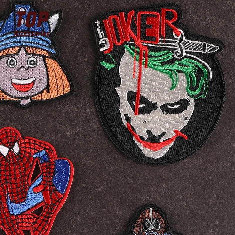 Handmade Custom Iron-on Patches Embroidery Patches Unique Design for Clothing Cartoon Embroidered Fabric Cotton PVC 10 Pcs