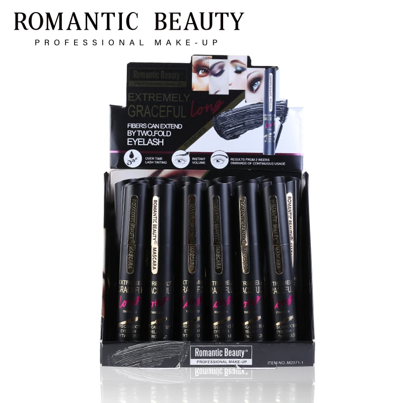 Romantic Beauty Natural Fast Dry Black Mascara Custom 3d Fiber Mascara Waterproof Cosmetics