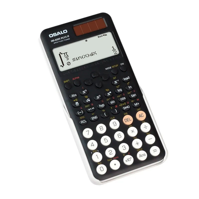 OSALO Hot OS-82ES PLUS II 252 Function Calculators Solar Scientific Calculator 10+2 Digits for Student Calculadora Cientifica