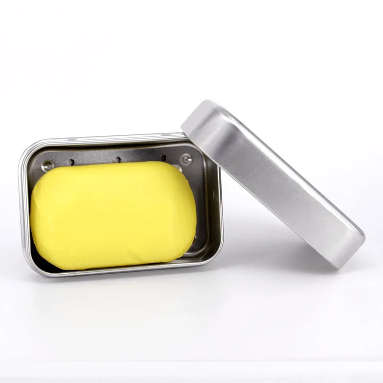 Пустые банки для жестяных банок, алюминиевые металлические банки для мыла, индивидуальная Прямоугольная алюминиевая жестяная коробка для упаковки мыла