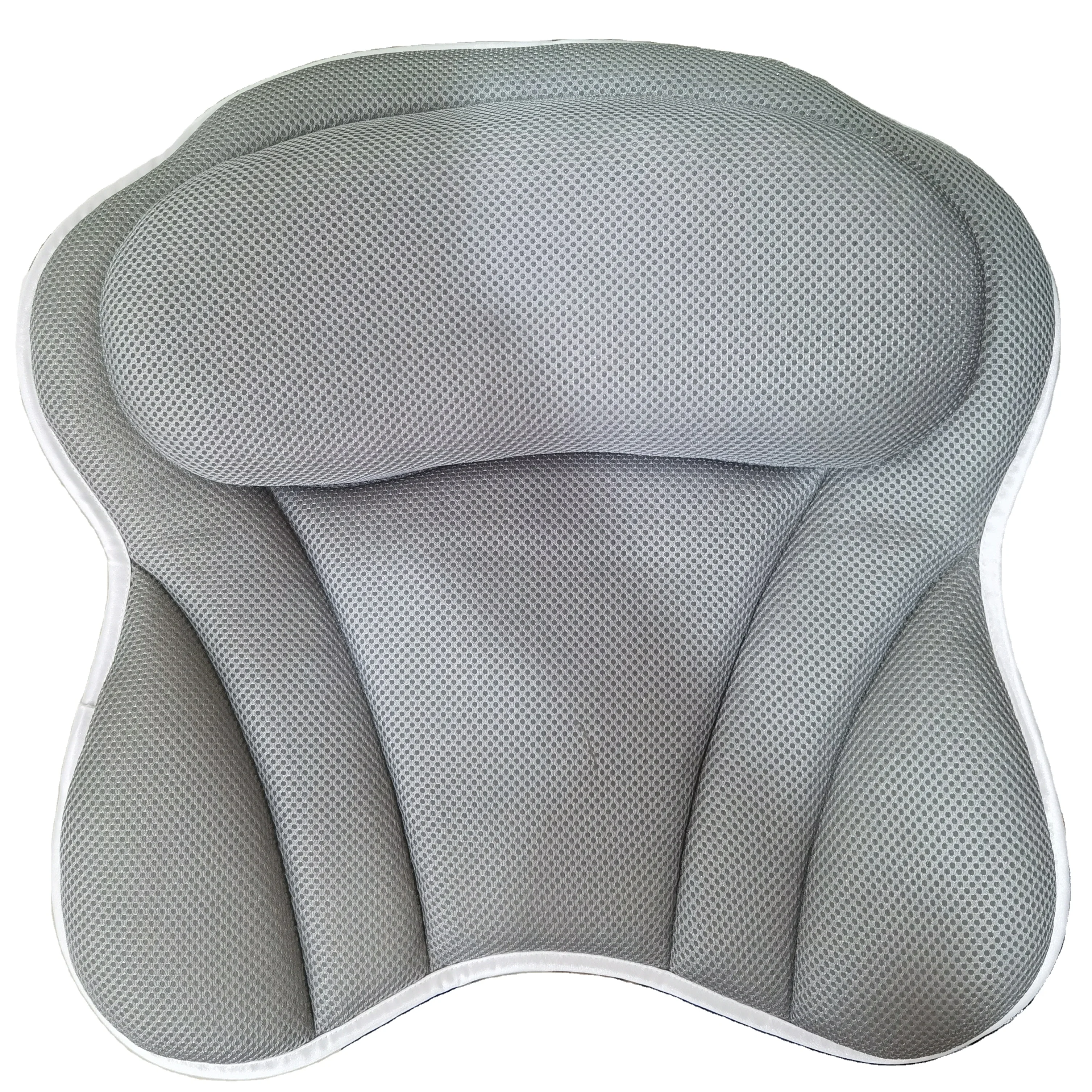 Luxury air Mesh Bath Tub Cushion Dry Fast Fluffy Soft Spa With Suction Cups  Comfortable  Bath Tub Pillow