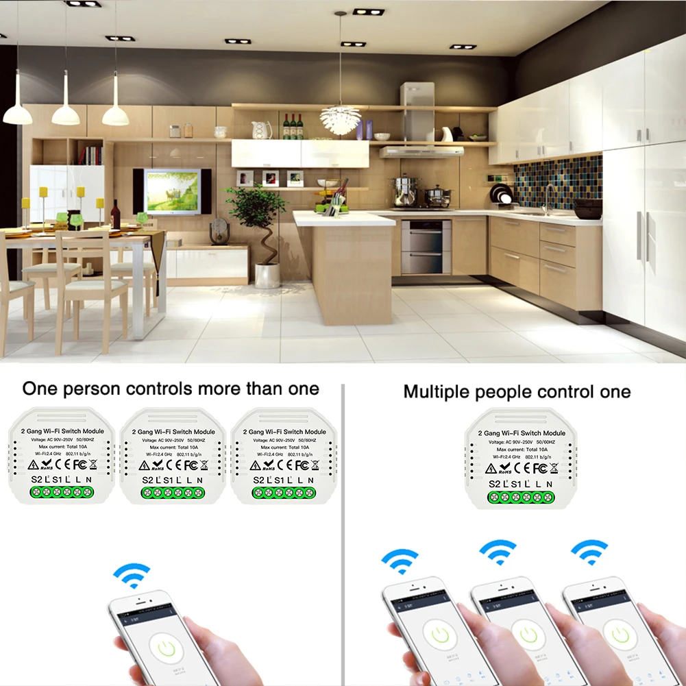  Модуль Tuya для настенной розетки Wi-Fi реле