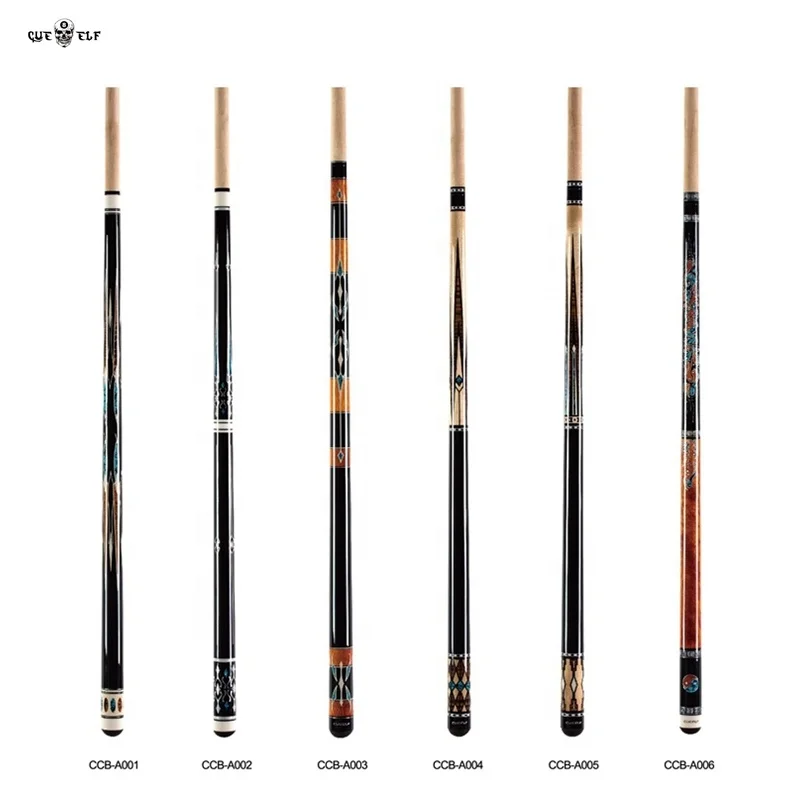 cueelf12mm142cm 510gsticker carom pool cue with maple shaft