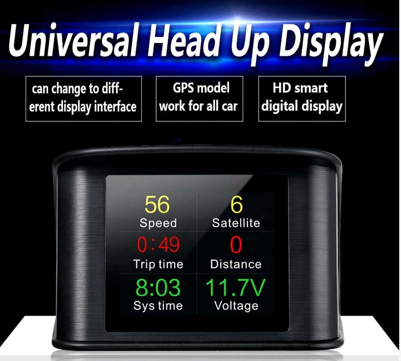 2021 New Arrival Acclope AP-6 Car HUD OBD2 GPS Smart gauge Head Up Display