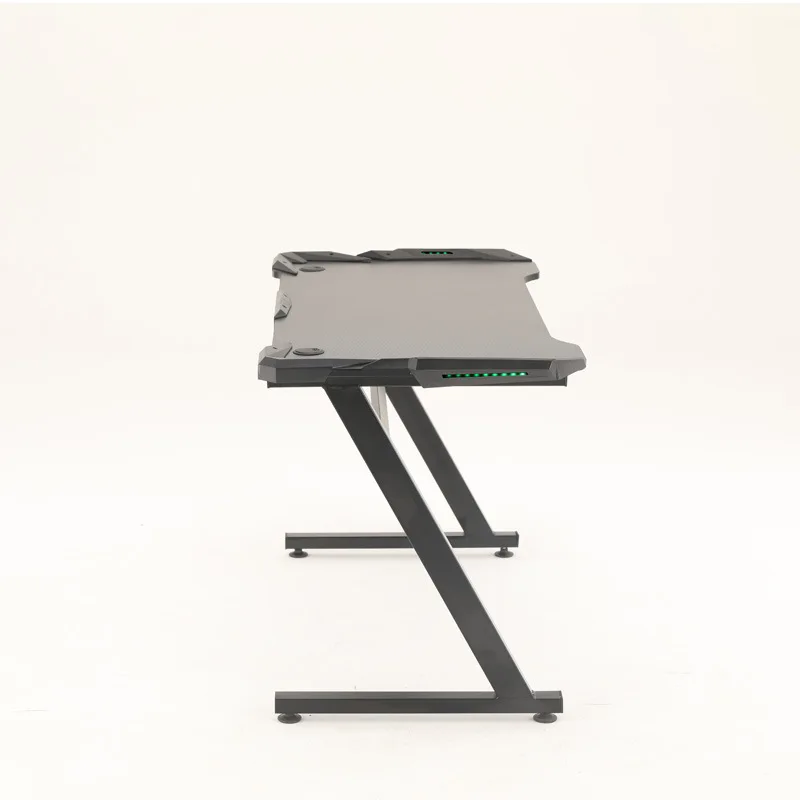 Esports Fountainhead Factory Furniture Wholesale High Cool PC Gamer Table LED Computer Gaming Desk for Home Office
