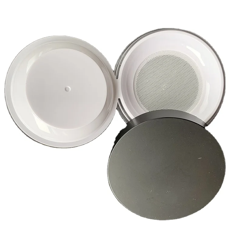 Stock White Makeup Loose Powder Case 10g Can Spray Plated Shape Sifter ABS Recyclable Square Cream Packaging Small Orders