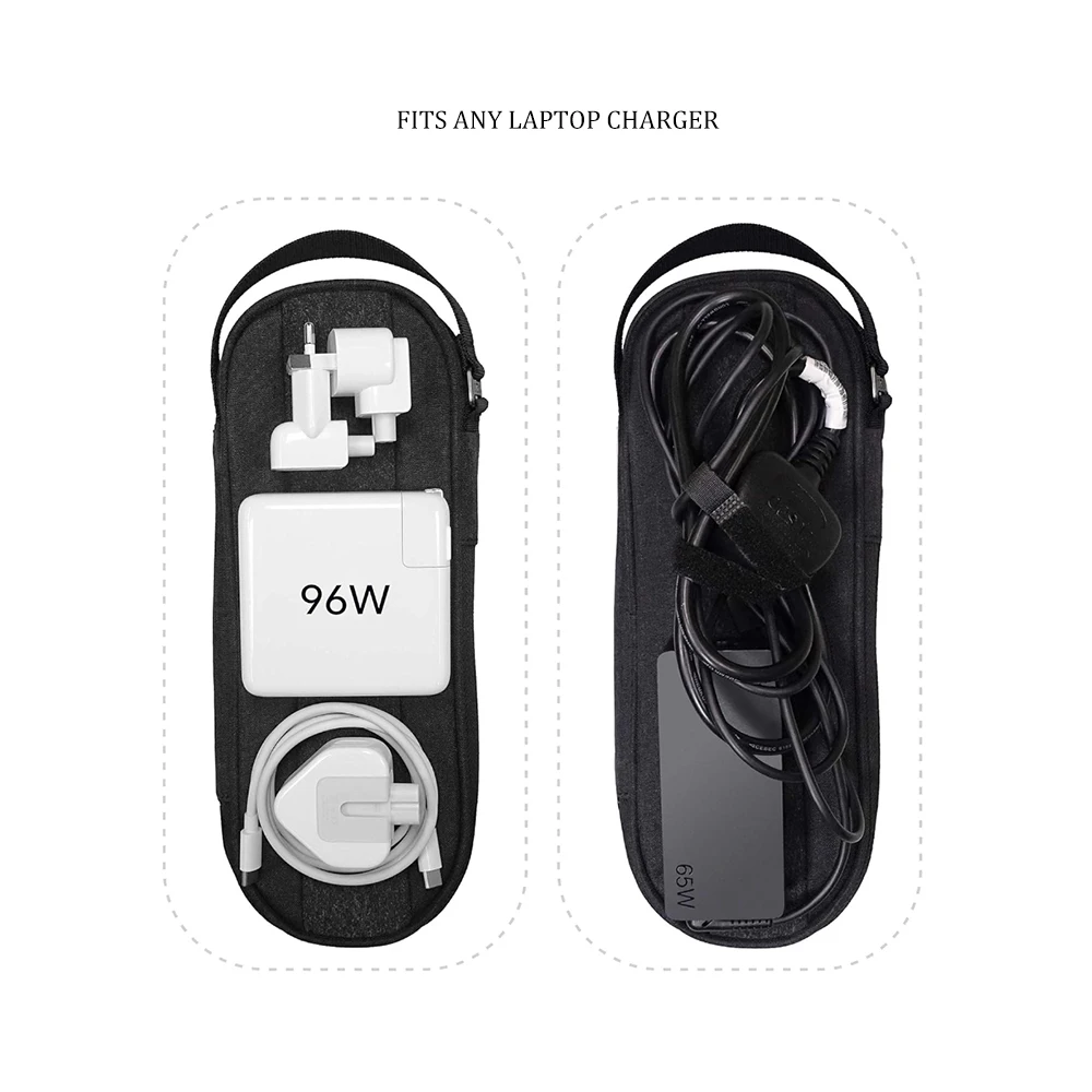 Travel Essentials Tech Pouch Cable Organization Storage Bag for Charger Cord Phone Accessories Travel Essentials 2024