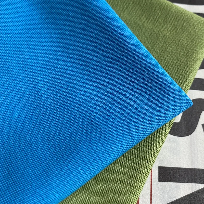 Текстиль, оптовая продажа, простая чесаная трикотажная одинарная кофта из 95% хлопка, 5% спандекса, эластичной ткани для футболок, одежды