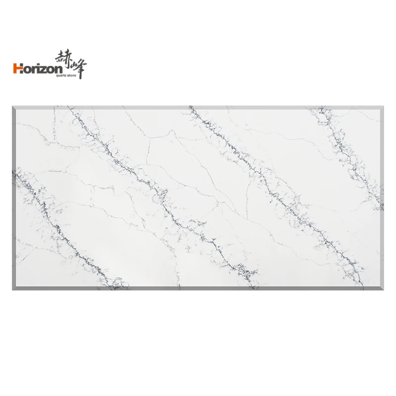 Calacatta Glossy Artificial Table Top Quartz Stone Slab