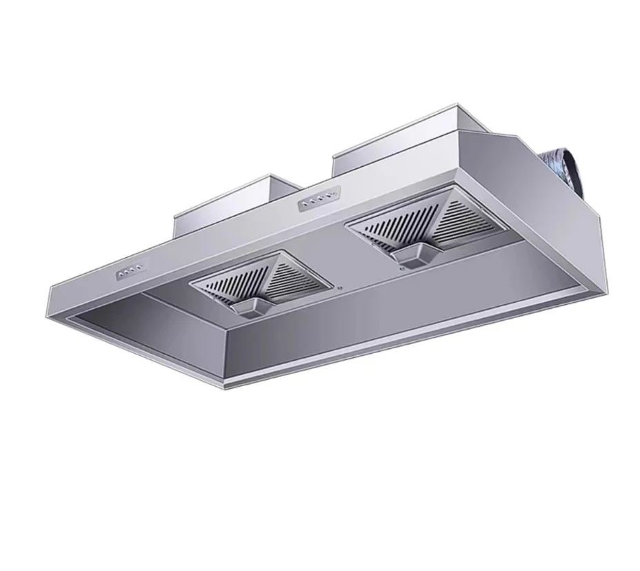 Commercial Stainless Steel Smoke Exhaust Vent Hood Restaurant Hotel Kitchen Extractor Range Hood System