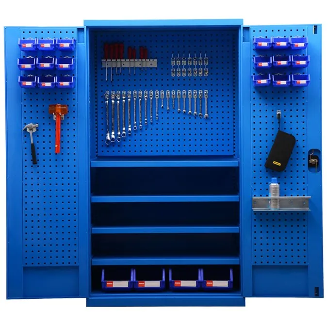 Simply style Steel tool cabinet workshop tool box cabinet with three layers