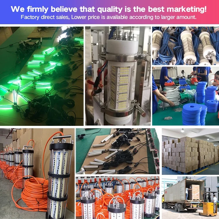 30w 60w 100w 200w 300w 400w Lure Deep Drop Underwater Lights Fishing Squid Fish Lure Light Green Lamp Night Fish Lights