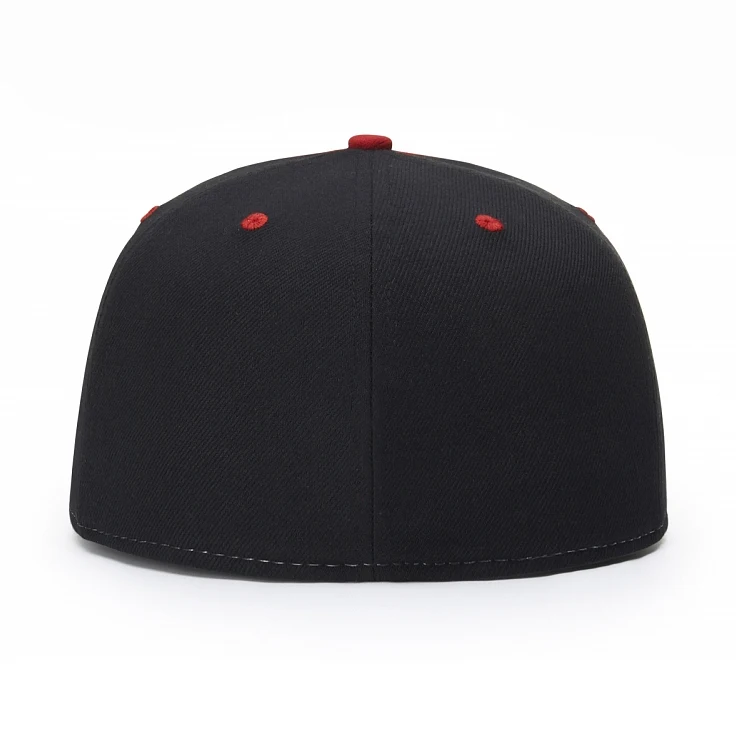 Wholesale Factory gorras closed back mens 6 panel embroidery sports dad custom logo flat brim baseball flex fit fitted cap hats