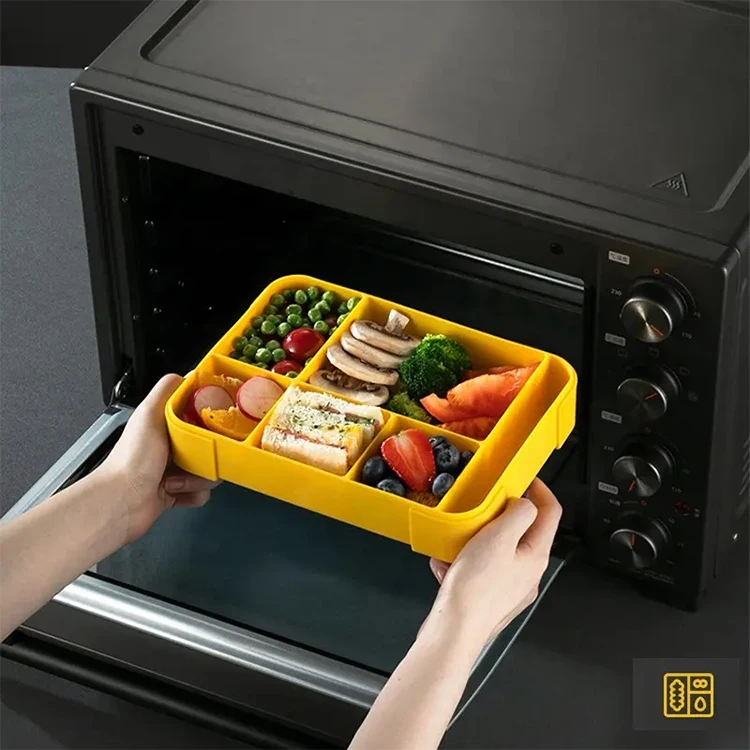 3 Compartment Division Bento Tiffin Box With Cutlery Kids Pp Lunch Box Plastic Children Kids Bpa Free Food