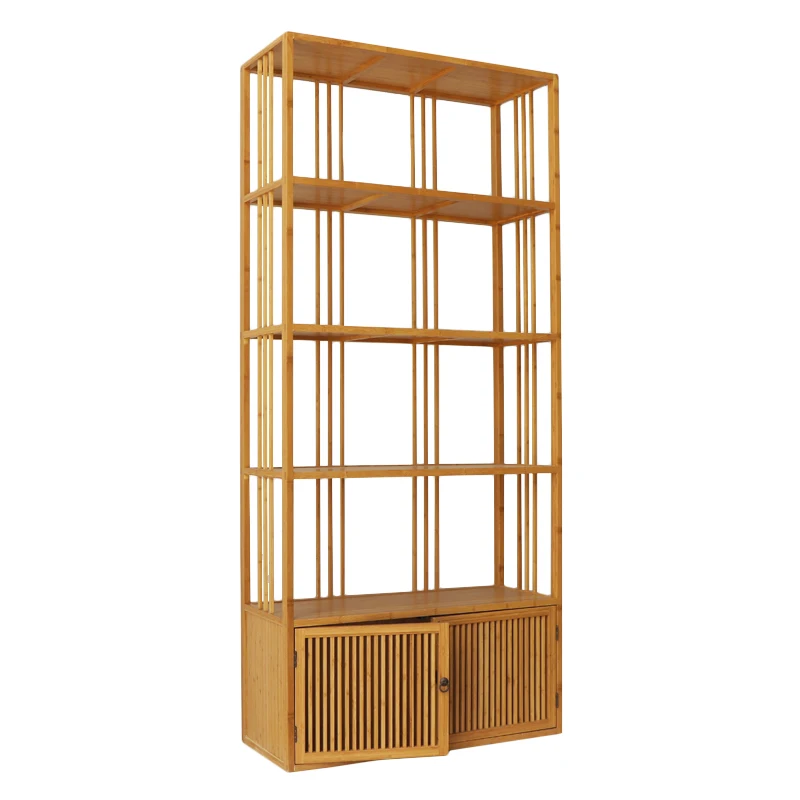 living room 3-tier adjustable credenza bookshelf wood rak buku bookcases