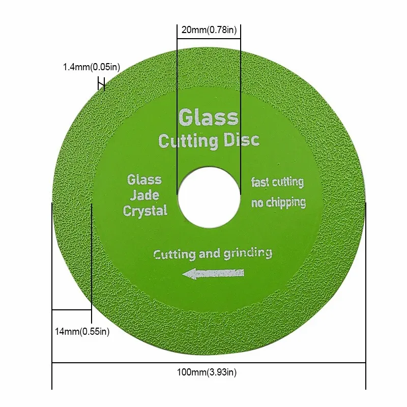 Glass Cutting Discs, 4 Inches Thin Diamond Saw Blade Wheels For Smooth Cutting Of Jade, Crystal, Bottles, Ceramic, Tile