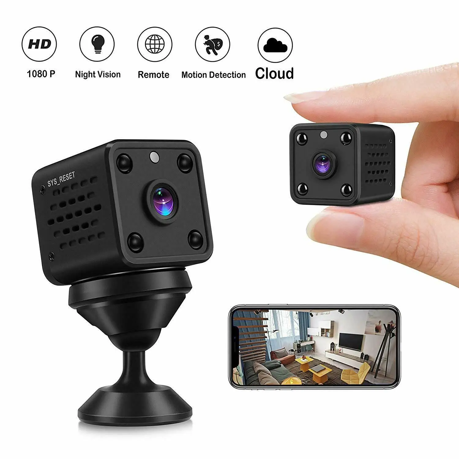 
Wifi Mini Camera Motion Detection With Cloud Storage 