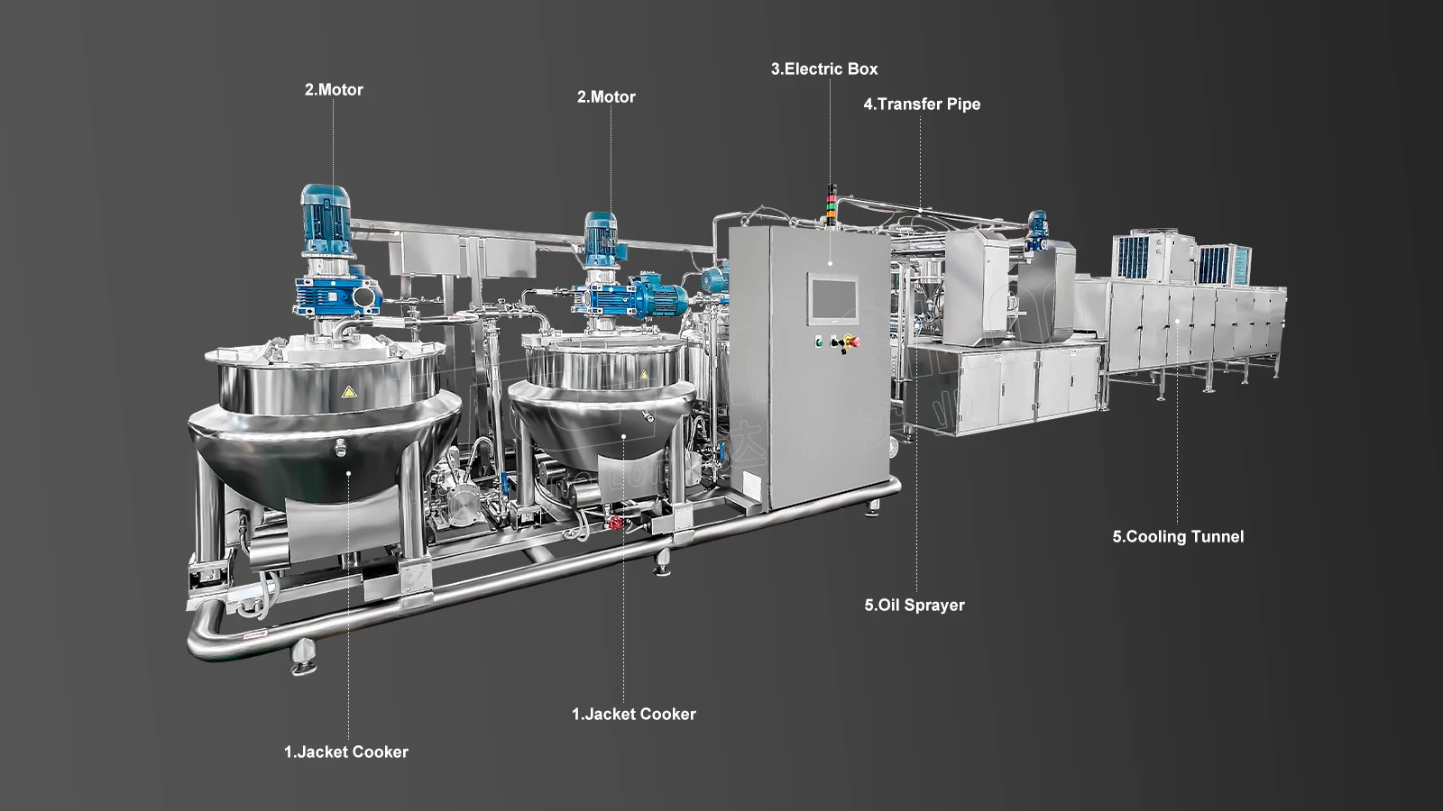 high capacity fully automated gummy jelly candy production machine bear jelly customizable shape jelly