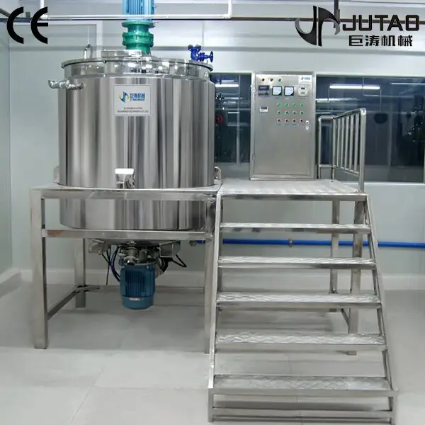 Hot sale 3 tons homogenizer mixer with scraper hand wash shampoo making machine