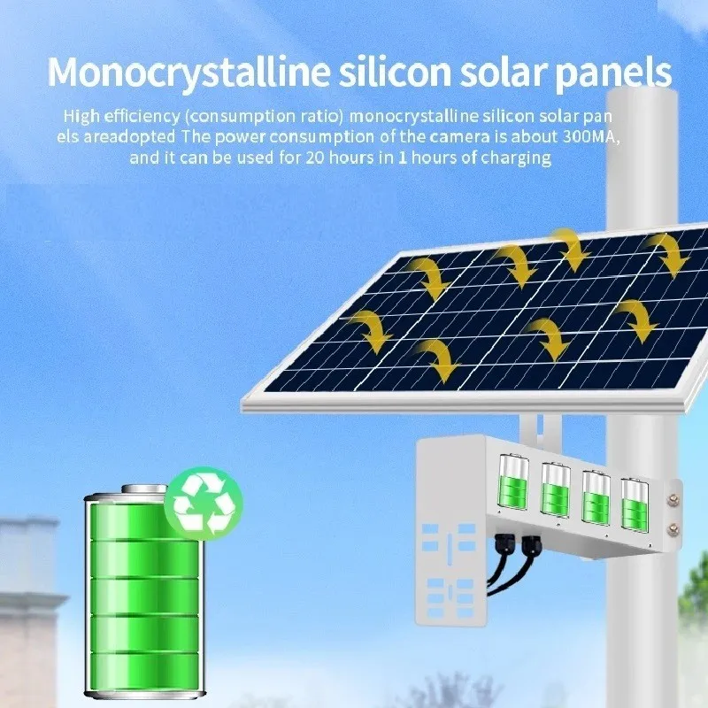 Outdoor 40W 60W 20AH 30AH IP66 waterpoof cctv solar power 12V DC solar powered PTZ  solar camera