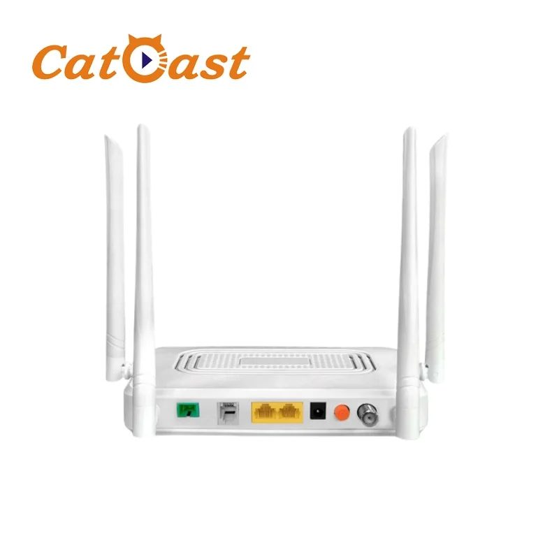 Original Factory Price FTTH 2GE+1POTS+WiFi+CATV HGU XPON ONU Router With English Firmware
