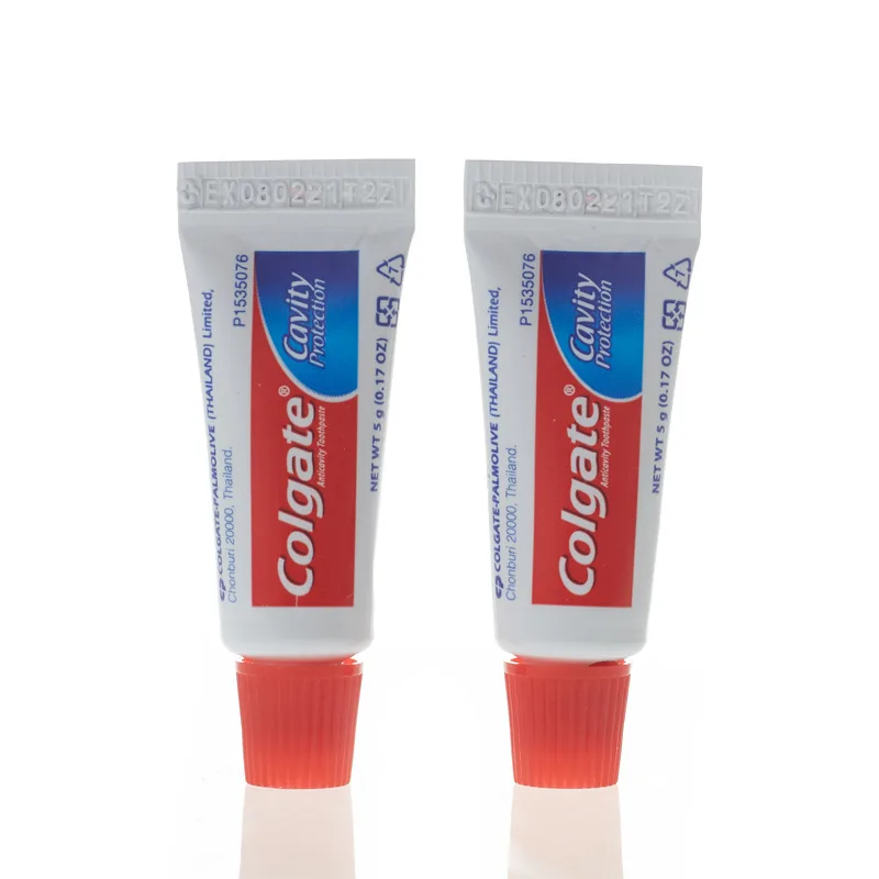 Colgate English Version 5g Disposable Toothpaste Hotel B&B Spa Resort Air Travel Toothpaste