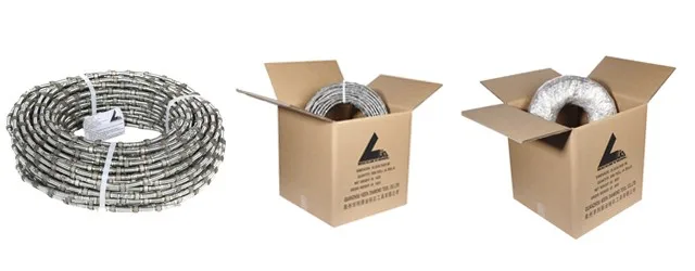 Diamond sintered beads wire rope saw for cutting granite rocks