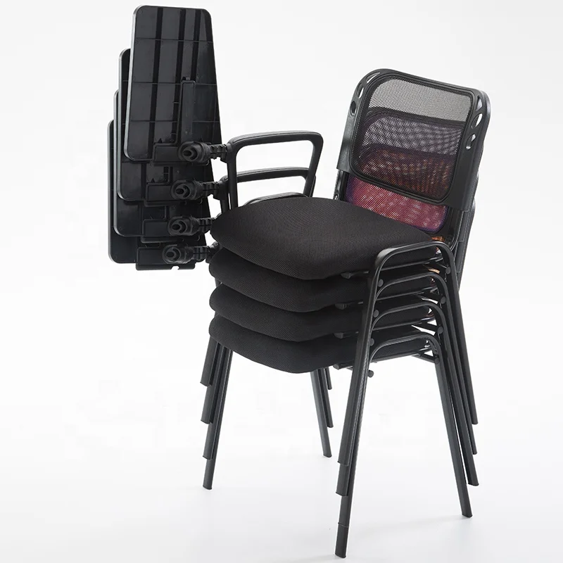 Wholesale Metal Frame Mesh Stackable Office Chair Stackable Visitor Training Staff Meeting Room Visitor Chair