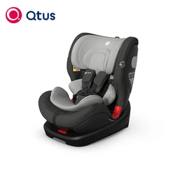 Qtus Q22 ARES kids carseat - Removable Cushion Pads - From New Born  to 12 Years - Grey & Black