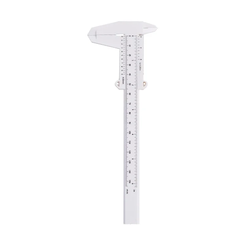 White 150mm Plastic Digital Eyebrow Vernier Caliper Ruler Body Art Measuring Brows Areola Microblading Slide Calipers