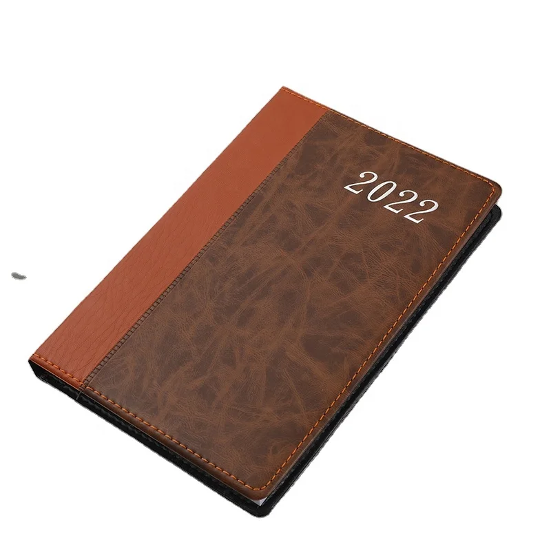Custom Printing  Cheap 2022 Agenda Planner PVC Journal English Spanish Notebook Customized Diary
