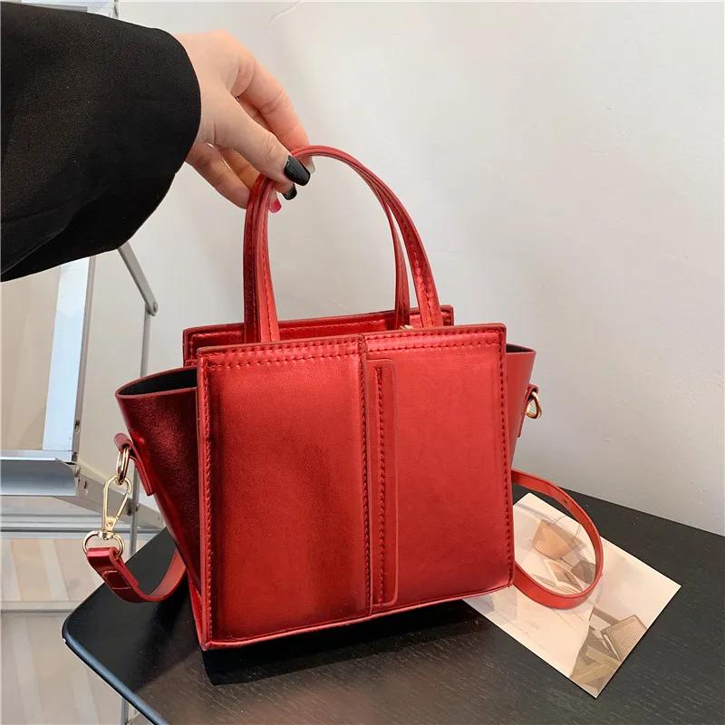 Summer Women PU Leather Handbags Ladies Large Tote Bag Female Square Shoulder Bags Female New Fashion Crossbody Bags