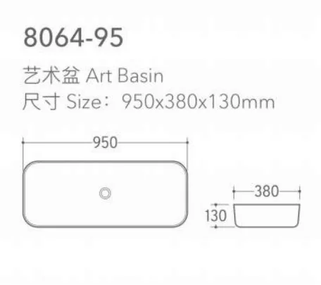 New Design Bathroom Sink Hand Wash Basin Ceramic Washbasin