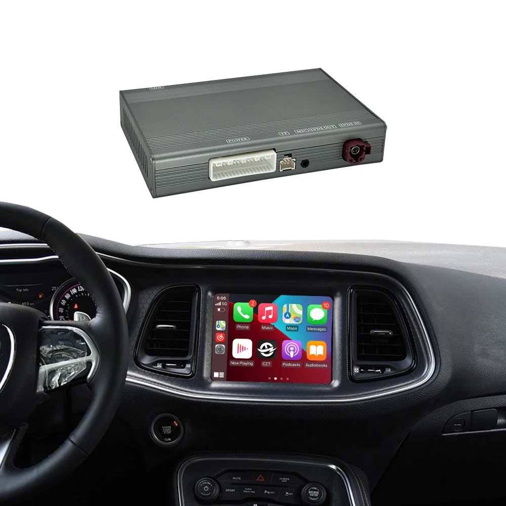 CZT-AUTO Wireless Carplay Android Auto For Dodge Challenger 2013-2016 Radio Car DVD Player Mirror Link GPS Navigation Smart Box
