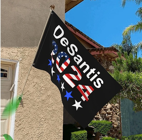 WH432 American Flag Outdoor Desantis 2024  for President Flag Yard Porch Outdoor Indoor Backyard Lawn Hanging Flag
