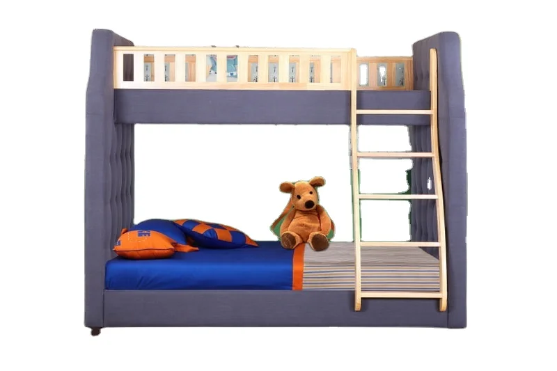 Modern Solid Wood Children Bedroom Furniture Princess Castle with Stairs Double Children Bed
