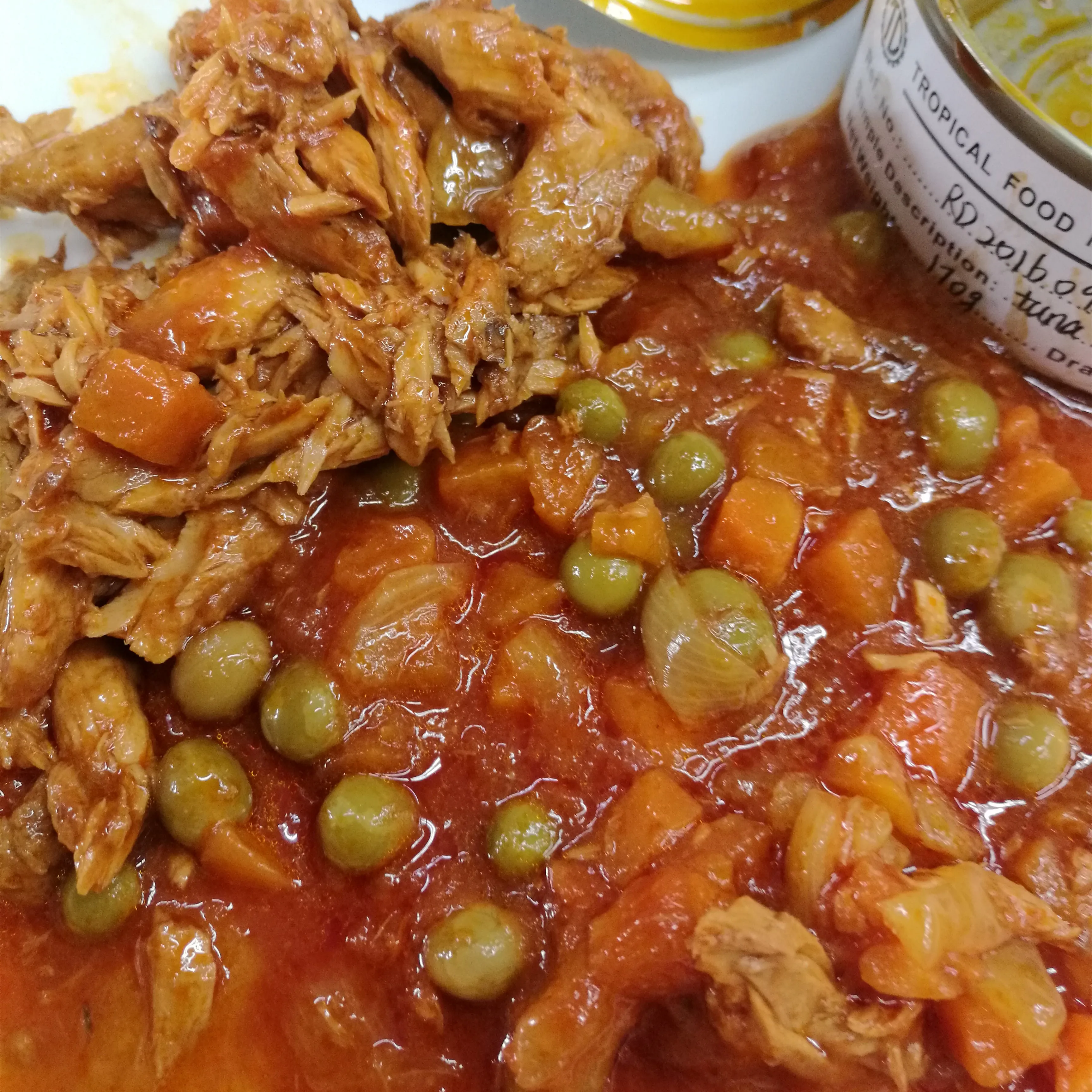 
Canned Tuna Mackerel Fish In Oil With Vegetables Salad Canning Factory 